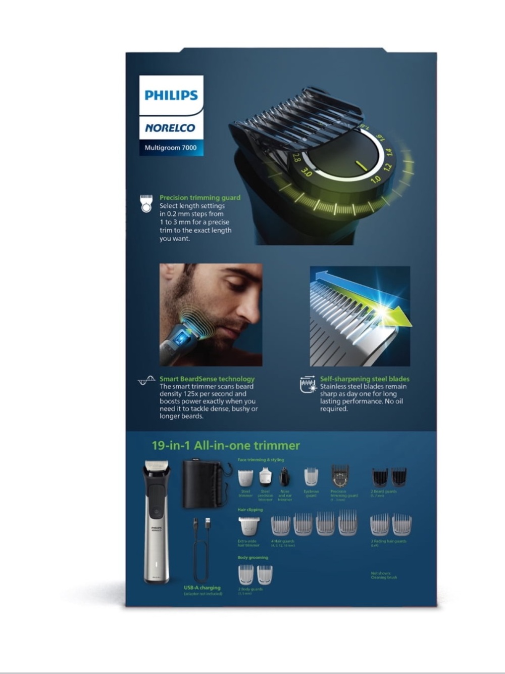 Multigroom 7000 Stainless Steel Precision Trimmer - Silver/Black - Picture 5 of 6